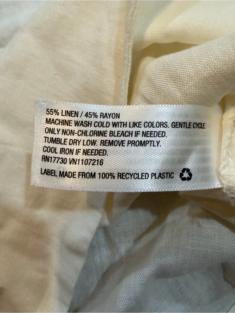 a new day Cream Button-Front A-Line Linen Blend Skirt - Picture 4 of 5